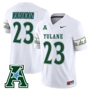 Javin Gordon Jersey 23 Tulane Green Wave 2025 City Edition Stitched White
