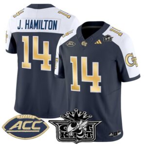 Joe Hamilton Jersey 14 Outkast Georgia Tech Yellow Jackets 2025 Navy Alter