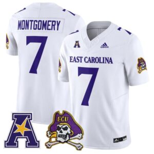 London Montgomery Jersey 7 East Carolina Pirates 2025 Limited Stitched White
