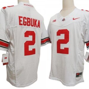 Ohio State Buckeyes 2 White Vapor Fuse Limited Jersey - Emeka Egbuka