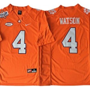 Clemson Tigers 4 Deshaun Watson Orange Football Jersey