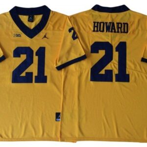 Michigan Wolverines 21 Desmond Howard Yellow Football Jersey