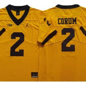 Michigan Wolverines 2 Blake Corum Yellow College Jersey