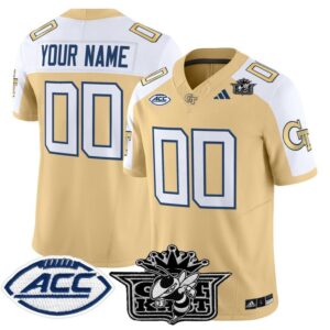 Custom Outkast Georgia Tech Yellow Jackets Jersey 2025 Vapor Stitched Gold Alter