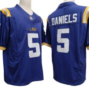 Lsu Tigers 5 Jayden Daniels Purple Vapor Fuse Limited Jersey
