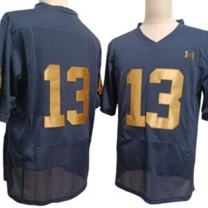 Notre Dame Fighting Irish 13 Riley Leonard Navy Vapor Fuse Limited Jersey