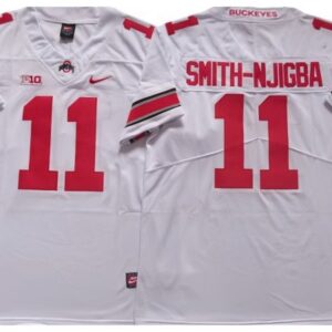 Ohio State Buckeyes 11 Jaxon Smith-njigba White College Jersey