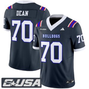 Fred Dean Jersey 70 Louisiana Tech Bulldogs 2025 Limited Stitched Navy