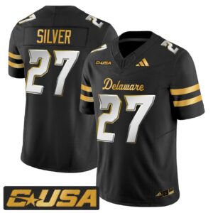 Jo Silver Jersey 27 Delaware Blue Hens 2025 Gold Vapor Stitched Black Limited