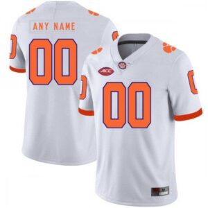 Custom Clemson Tigers White Football Jersey