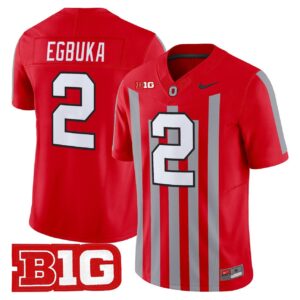 Emeka Egbuka Jersey 2 Ohio State Buckeyes Throwback Vapor Stitched Red