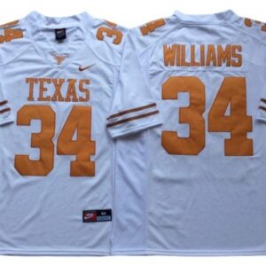 Texas Longhorns 34 Ricky Williams White Football Jersey