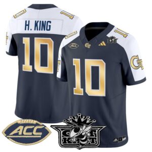 Haynes King Jersey 10 Outkast Georgia Tech Yellow Jackets 2025 Navy Alter