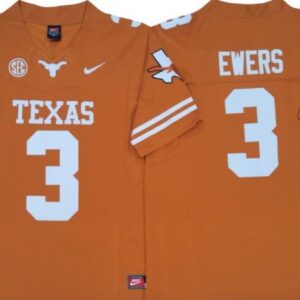 Texas Longhorns 3 Quinn Ewers Orange Vapor Fuse Limited Jersey - Texas Logo
