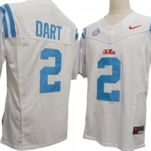 Ole Miss Rebels 2 Jaxson Dart White Vapor Fuse Limited Jersey
