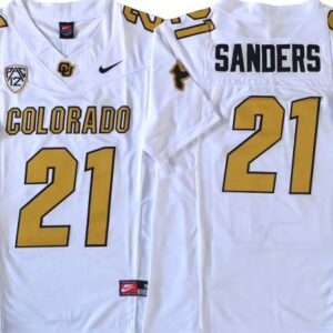 Colorado Buffaloes 21 Shilo Sanders White Vapor Fuse Limited Jersey