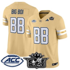 Big Boi Jersey bb Outkast Georgia Tech Yellow Jackets 2025 Stitched Gold