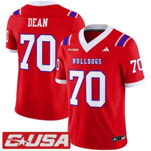 Fred Dean Jersey 70 Louisiana Tech Bulldogs 2025 Limited Stitched Red