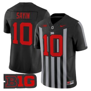 Julian Sayin Jersey 10 Ohio State Buckeyes Throwback Limited Stitched Black