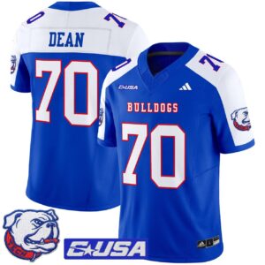 Fred Dean Jersey 70 Louisiana Tech Bulldogs 2025 Limited Stitched Royal Alter