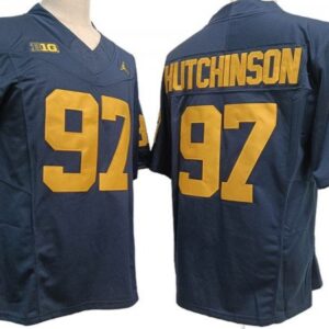 Michigan Wolverines 97 Aidan Hutchinson Navy Vapor Fuse Limited Jersey