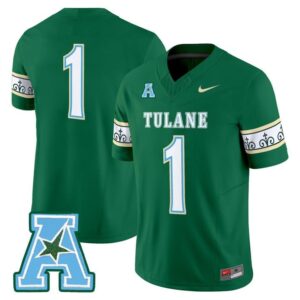 Team Jersey 1 Tulane Green Wave 2025 City Edition Vapor Stitched Green