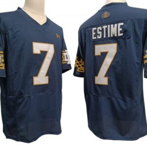 Notre Dame Fighting Irish 7 Audric Estime Navy Vapor Fuse Limited Jersey