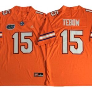 Florida Gators 15 Tim Tebow Orange Football Jersey