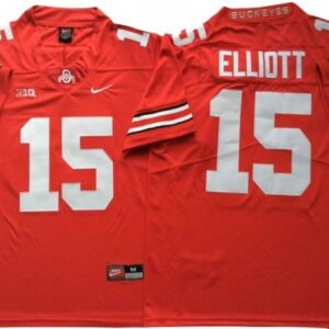 Ohio State Buckeyes 15 Ezekiel Elliott Red Football Jersey