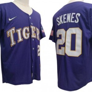 Lsu Tigers 20 Paul Skenes Purple Baseball Jersey