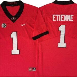 Georgia Bulldogs 1 Trevor Etienne Red College Football Jersey