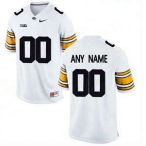 Custom Iowa Hawkeyes White College Football Jersey