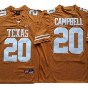 Texas Longhorns 20 Earl Campbell Orange Football Jersey