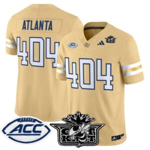 Atlanta Jersey 404 Outkast Georgia Tech Yellow Jackets 2025 Stitched Gold