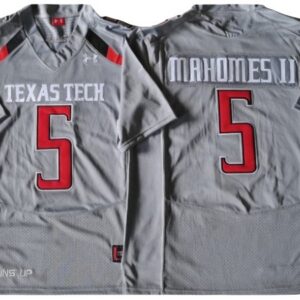 Texas Tech Red Raiders 5 Patrick Mahomes Gray Football Jersey