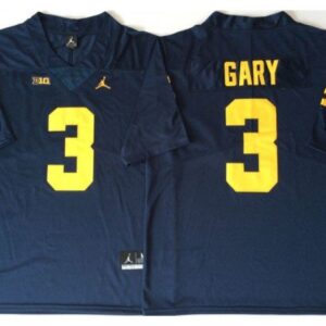 Michigan Wolverines 3 Rashan Gary Navy Football Jersey