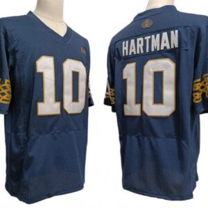 Notre Dame Fighting Irish 10 Sam Hartman Navy Vapor Fuse Limited Jersey