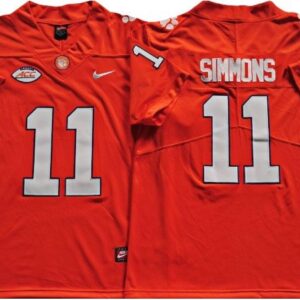 Clemson Tigers 11 Isaiah Simmons Orange Football Jersey