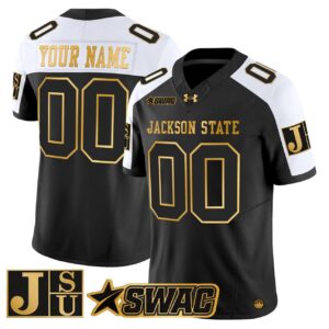Custom Jackson State Tigers Jersey 2025 Gold Vapor Stitched Alternate