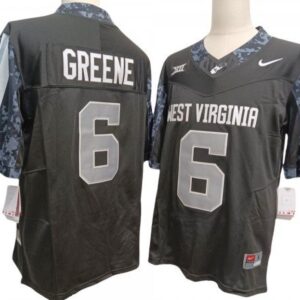 West Virginia Mountaineers 6 Garrett Greene Black Vapor Fuse Limited Jersey