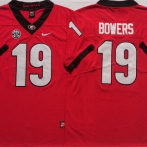 Georgia Bulldogs 19 Brock Bowers Red Football Jersey