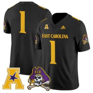 Team Jersey 1 East Carolina Pirates 2025 Vapor Limited Stitched Black