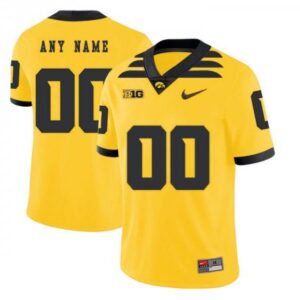Custom Iowa Hawkeyes Yellow College Football Jersey