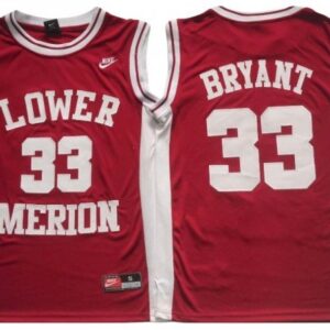 Lower Merion High School 33 Kobe Bryant Red Basketball Jersey