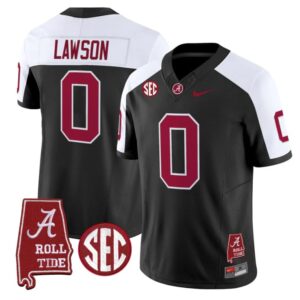 Deontae Lawson Jersey 0 Alabama Crimson Tide Throwback Map Stitched Black Alter