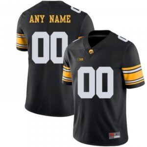 Custom Iowa Hawkeyes Black College Football Jersey