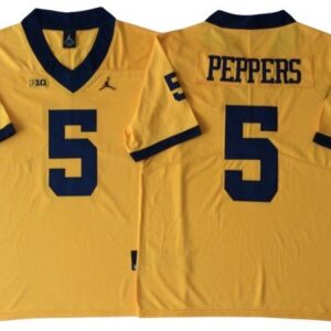 Michigan Wolverines 5 Jabrill Peppers Yellow Football Jersey