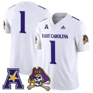 Team Jersey 1 East Carolina Pirates 2025 Vapor Limited Stitched White