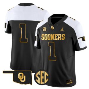 Team Jersey 1 Oklahoma Sooners 2025 Gold Vapor Limited Stitched Alternate
