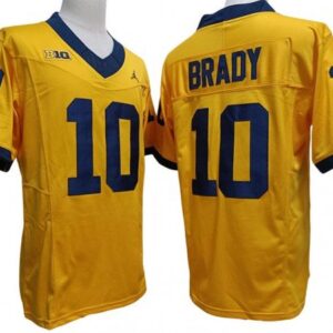 Michigan Wolverines 10 Yellow Vapor Fuse Limited Jersey - Tom Brady